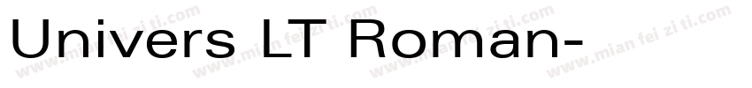 Univers LT Roman字体转换